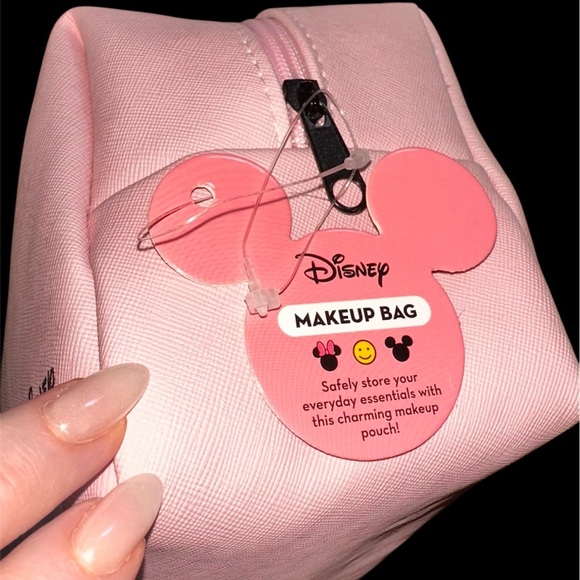 Disney Pink Mickey Mouse Thick Cosmetic Large  Bag. NWT - Picture 3 of 4